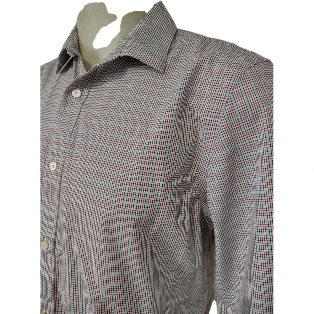 Banana Republic Dress Shirt Mens Size Large Slim Fit Collared Long sleeve Stripe